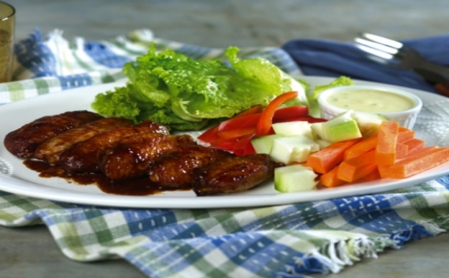 Alitas de pollo teriyaki